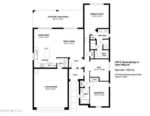 Property Slideshow image 3 of 50 | 2197 e apache springs ln, Green Valley, AZ, 85614