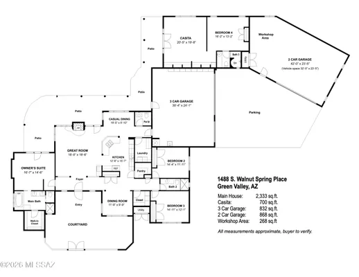 Property Slideshow image 3 of 50 | 1488 s walnut spring pl, Green Valley, AZ, 85614