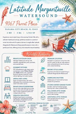 Property Slideshow image 3 of 67 | 9067 parrot pl, Panama City Beach, FL, 32413
