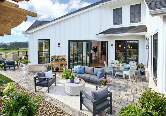 Private patio with outdoor seating