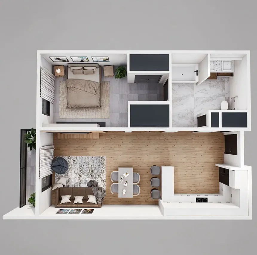 One Bedroom JR - Apartments